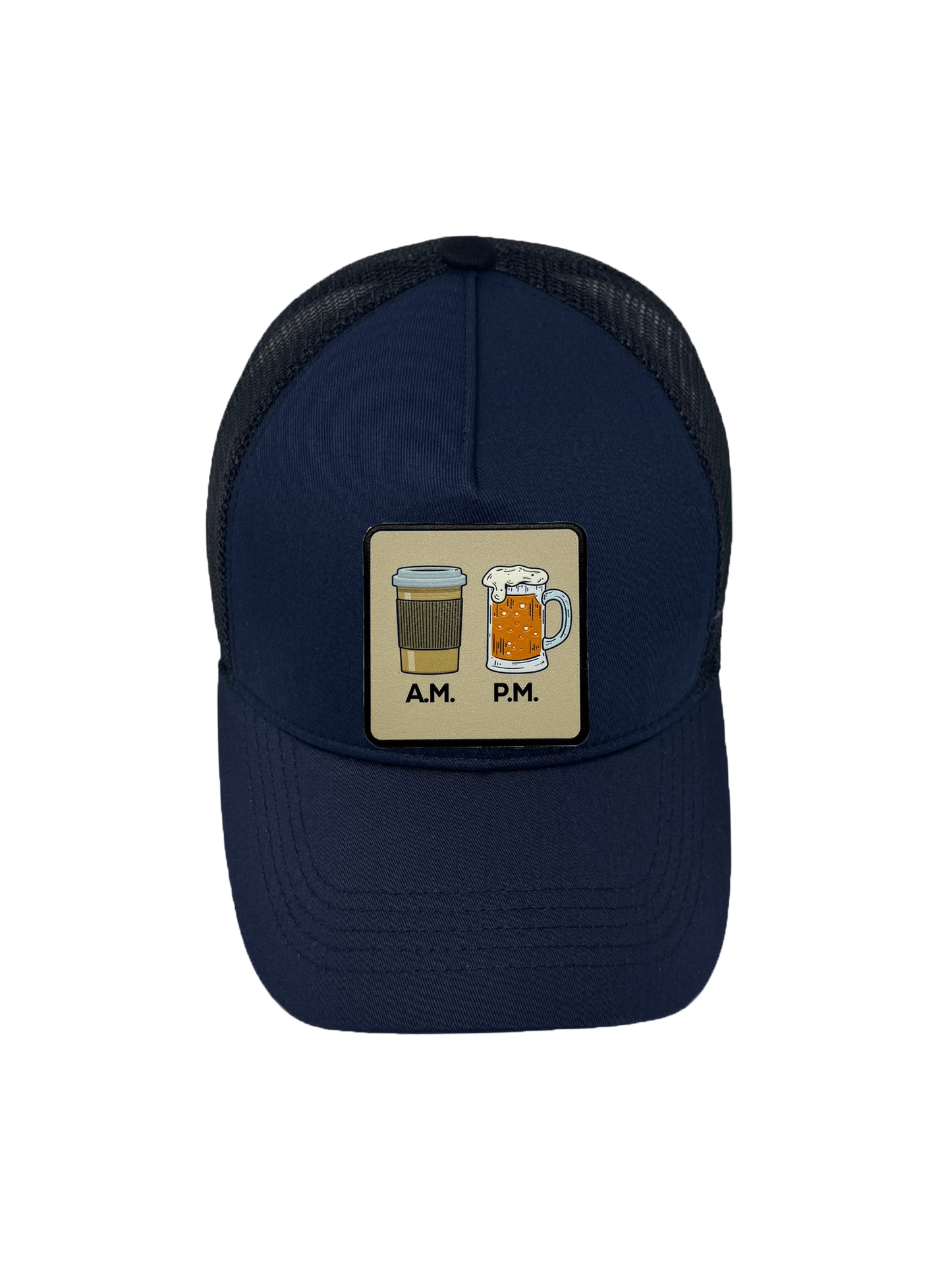 Day N Night | Embossed Removable Lifestyle Patch Trucker Hat – Adjustable Snapback, Breathable Mesh, One Size Fits Most