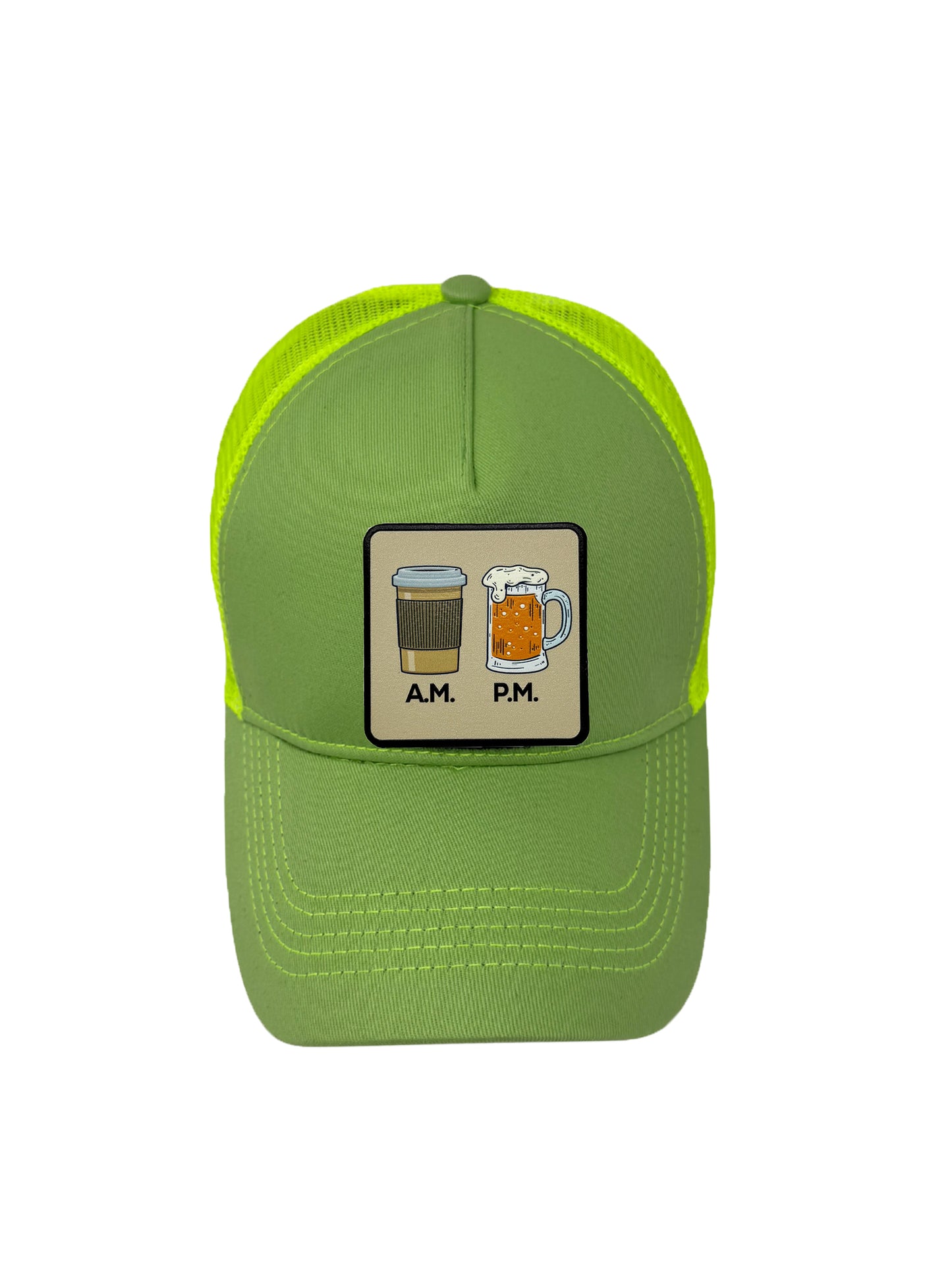 Day N Night | Embossed Removable Lifestyle Patch Trucker Hat – Adjustable Snapback, Breathable Mesh, One Size Fits Most