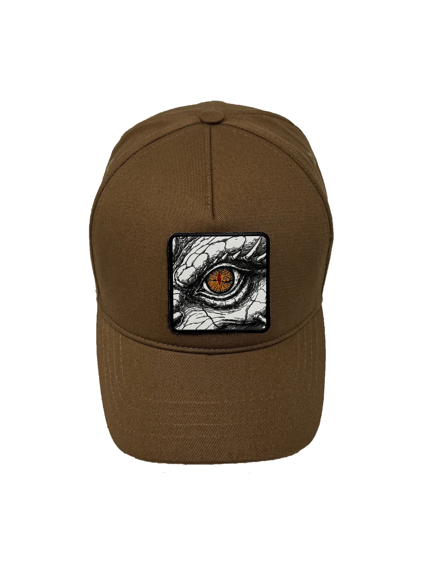 Dragon Eye | Embossed Removable Fantasy Patch 5 Panel Baseball Hat – %100 Cotton, Adjustable Strapback, Curved Bill , One Size Fits Most