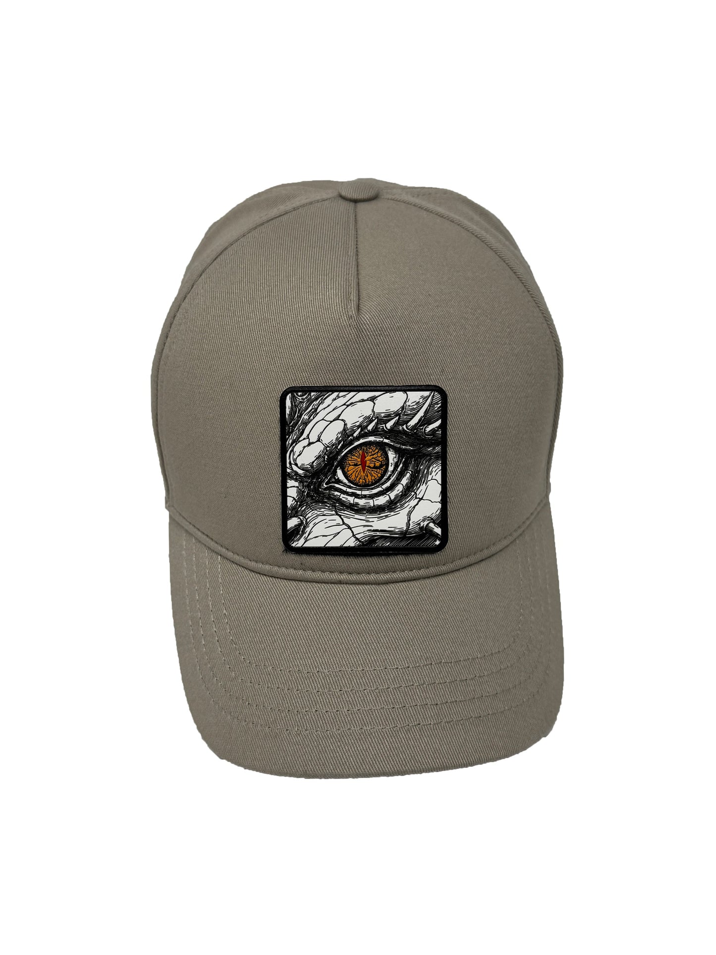 Dragon Eye | Embossed Removable Fantasy Patch 5 Panel Baseball Hat – %100 Cotton, Adjustable Strapback, Curved Bill , One Size Fits Most