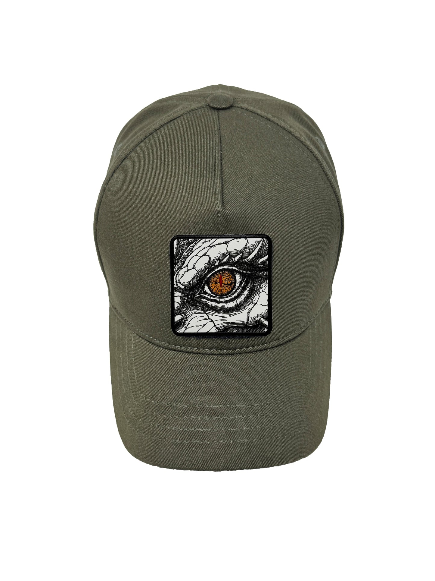 Dragon Eye | Embossed Removable Fantasy Patch 5 Panel Baseball Hat – %100 Cotton, Adjustable Strapback, Curved Bill , One Size Fits Most