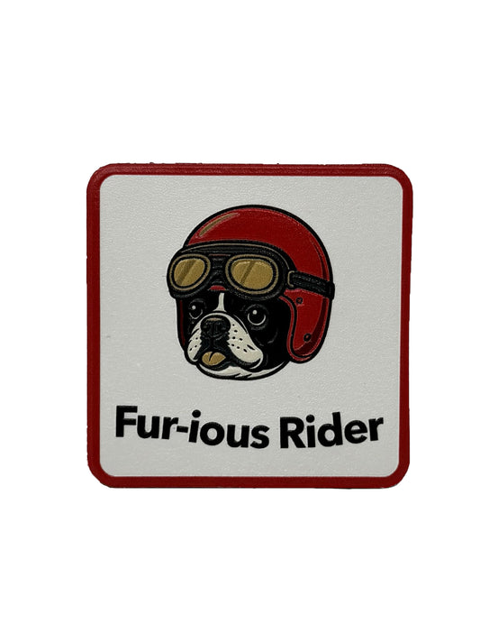 Fur-ious Rider | Embossed Removable Patch