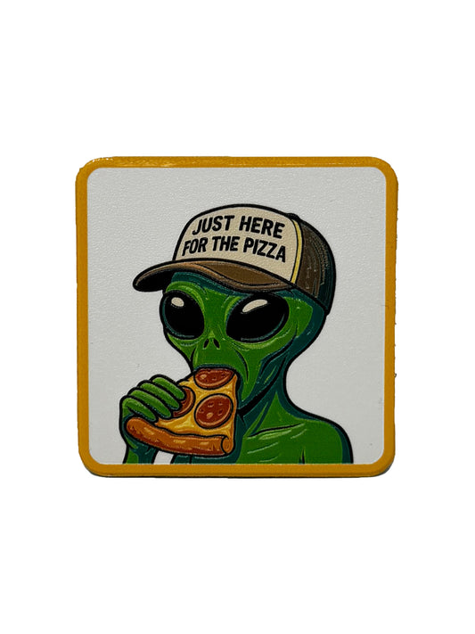 Here for the Pizza | Embossed Removable Patch