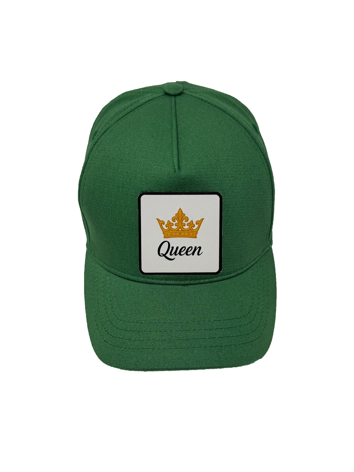 Queen | Embossed Removable Crown Patch 5 Panel Baseball Hat – %100 Cotton, Adjustable Strapback, Curved Bill , One Size Fits Most