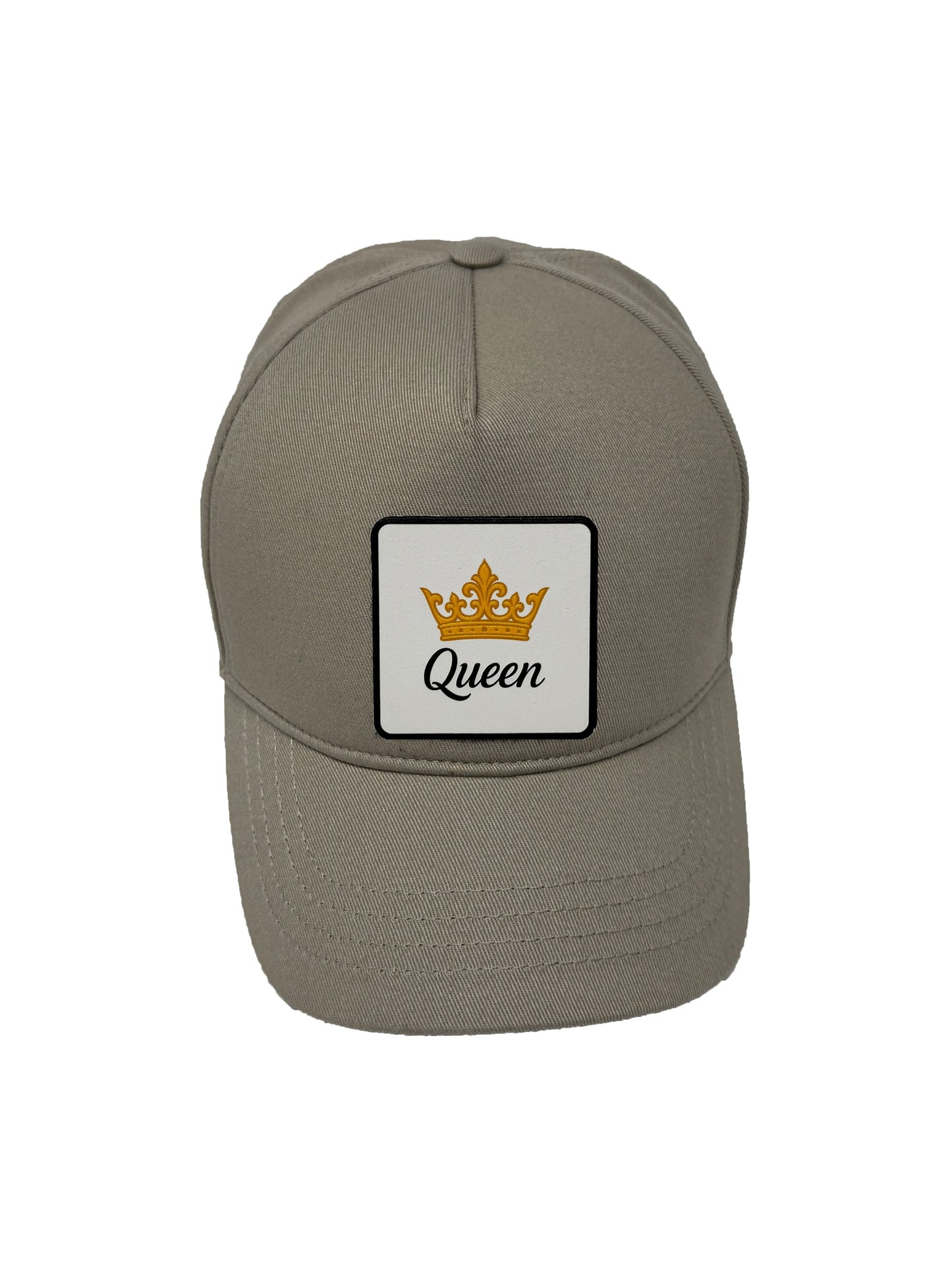 Queen | Embossed Removable Crown Patch 5 Panel Baseball Hat – %100 Cotton, Adjustable Strapback, Curved Bill , One Size Fits Most