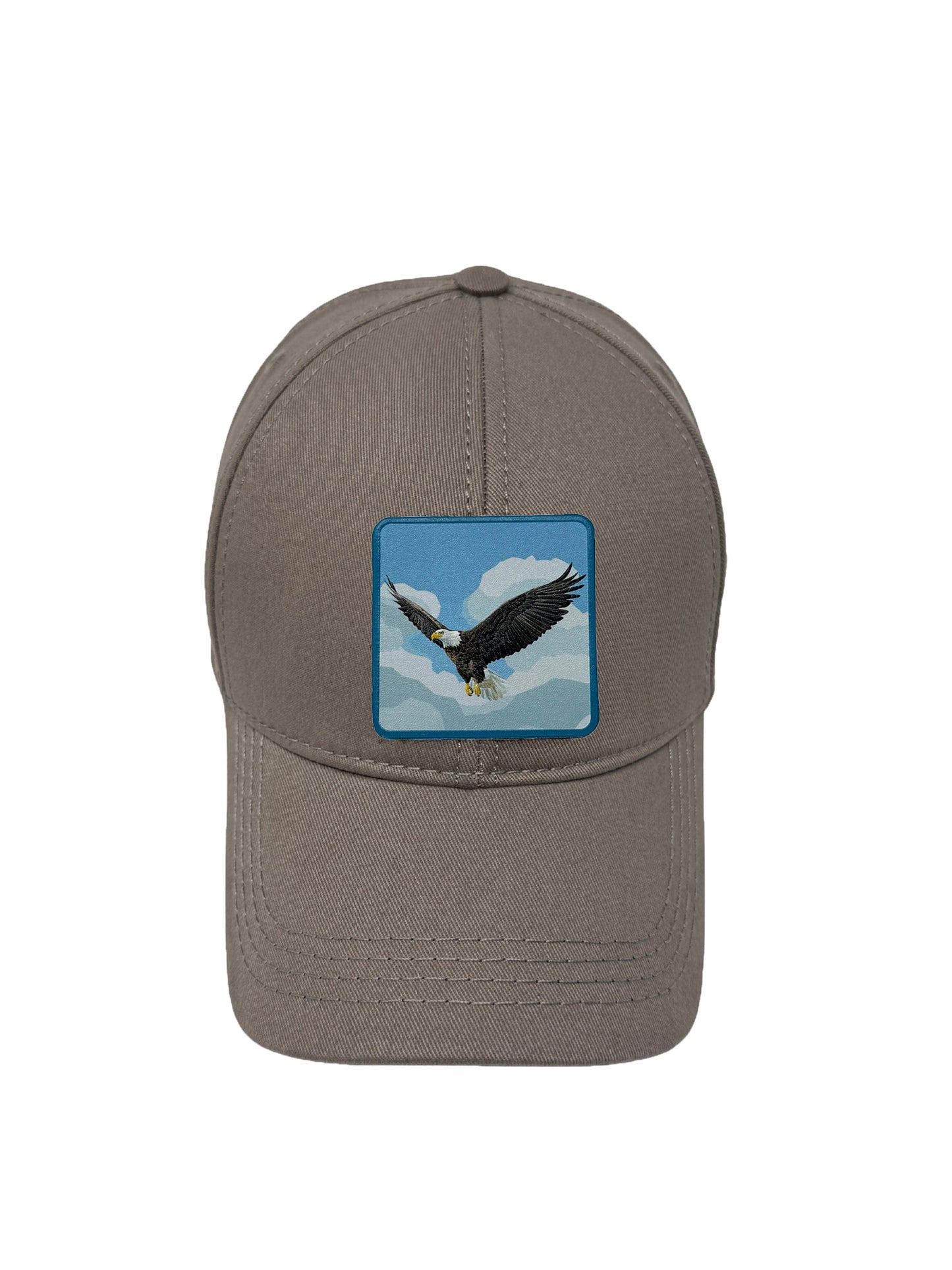 Sky Hunter | Embossed Removable Patch 6 Panel Baseball Hat – %100 Cotton, Adjustable Strapback, Curved Bill , One Size Fits Most