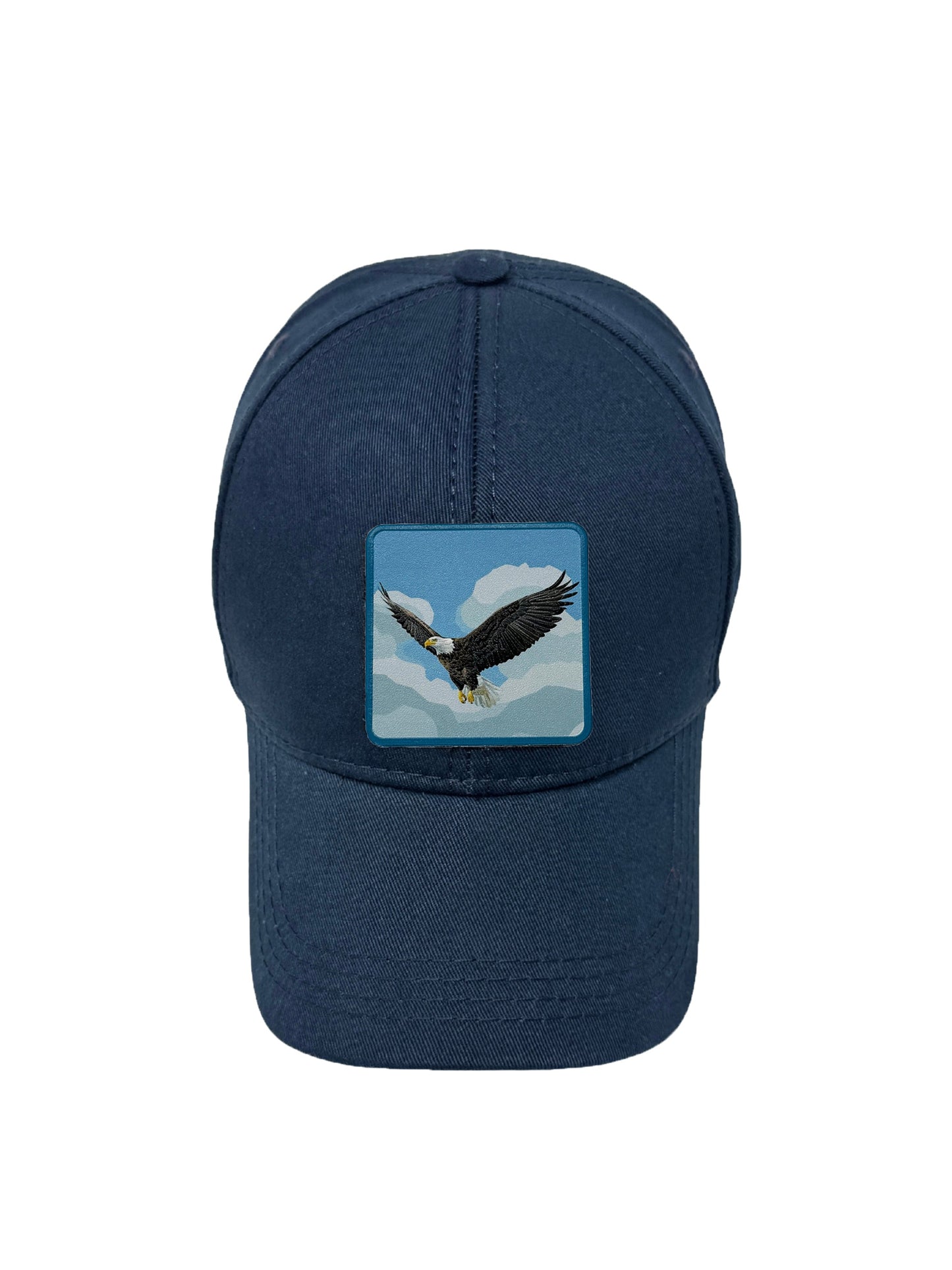 Sky Hunter | Embossed Removable Patch 6 Panel Baseball Hat – %100 Cotton, Adjustable Strapback, Curved Bill , One Size Fits Most