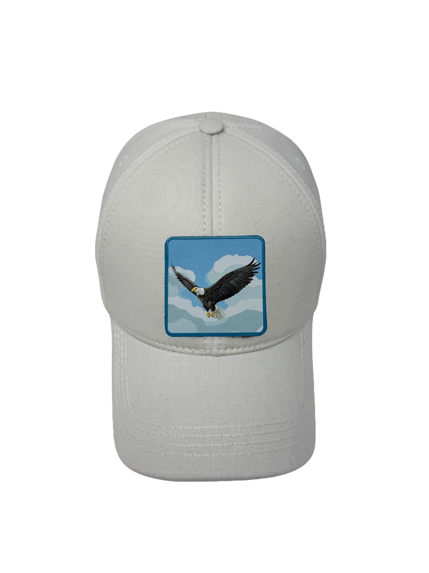 Sky Hunter | Embossed Removable Patch 6 Panel Baseball Hat – %100 Cotton, Adjustable Strapback, Curved Bill , One Size Fits Most