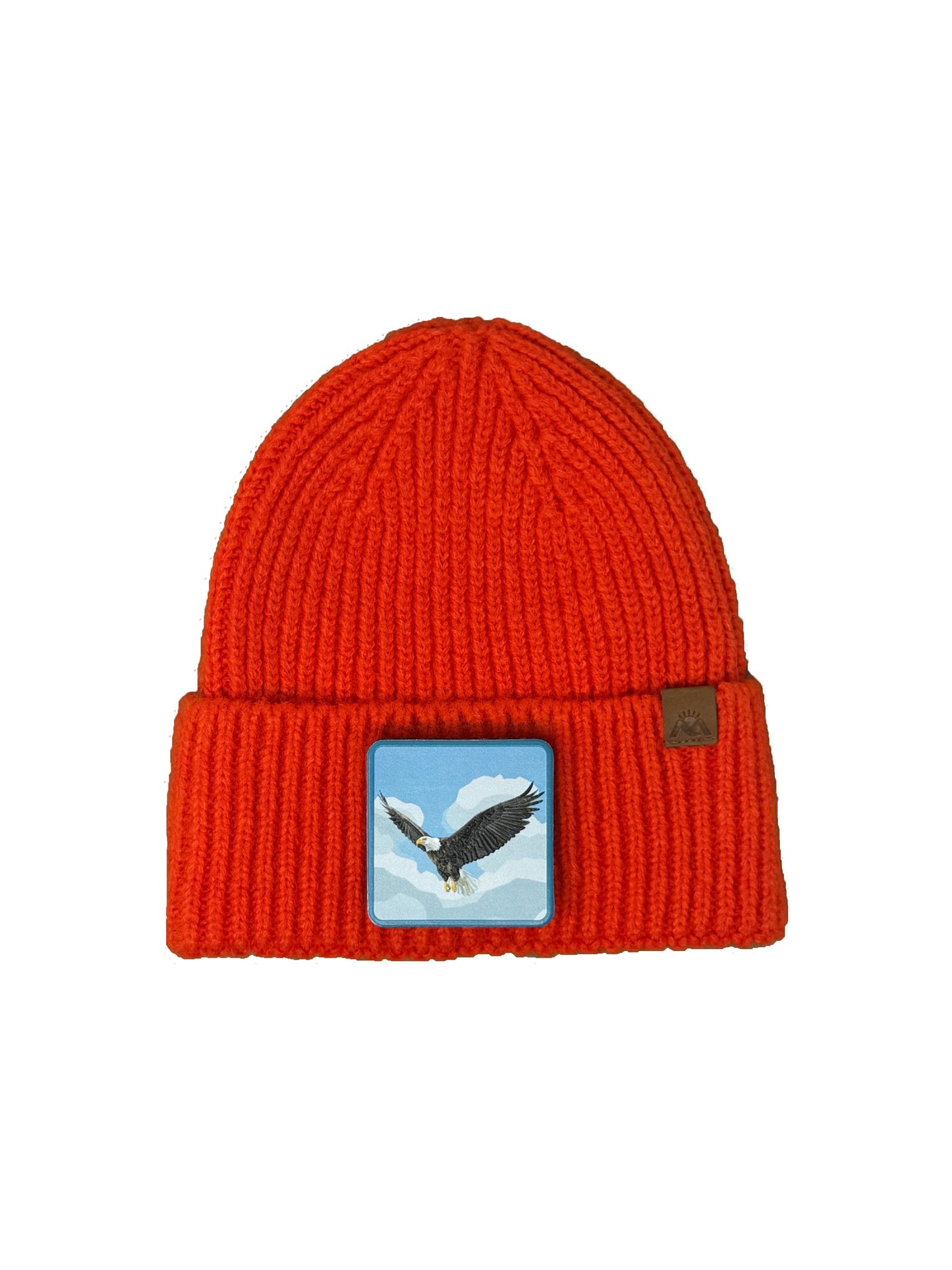 Sky Hunter | Embossed Removable Patch Beanie - Wool Blend, Soft, Warm, One Size Fits Most