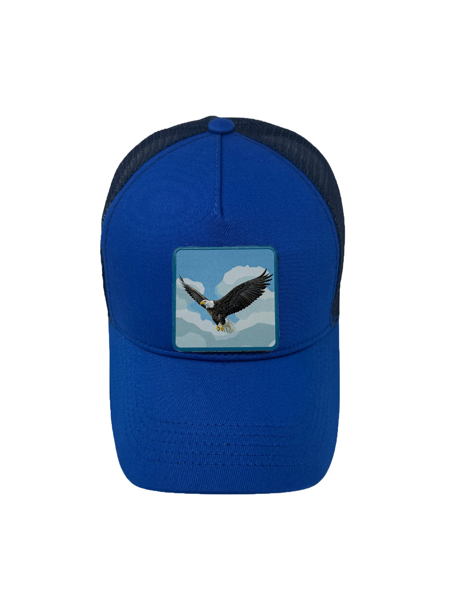 Sky Hunter | Embossed Removable Eagle Patch Trucker Hat – Adjustable Snapback, Breathable Mesh, One Size Fits Most
