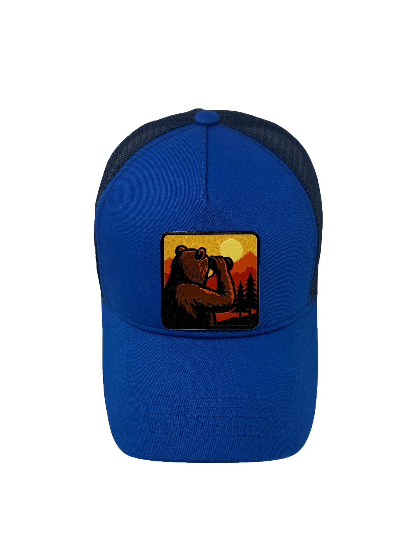 Wilderness Watcher | Embossed Removable Patch Trucker Hat – Adjustable Snapback, Breathable Mesh, One Size Fits Most