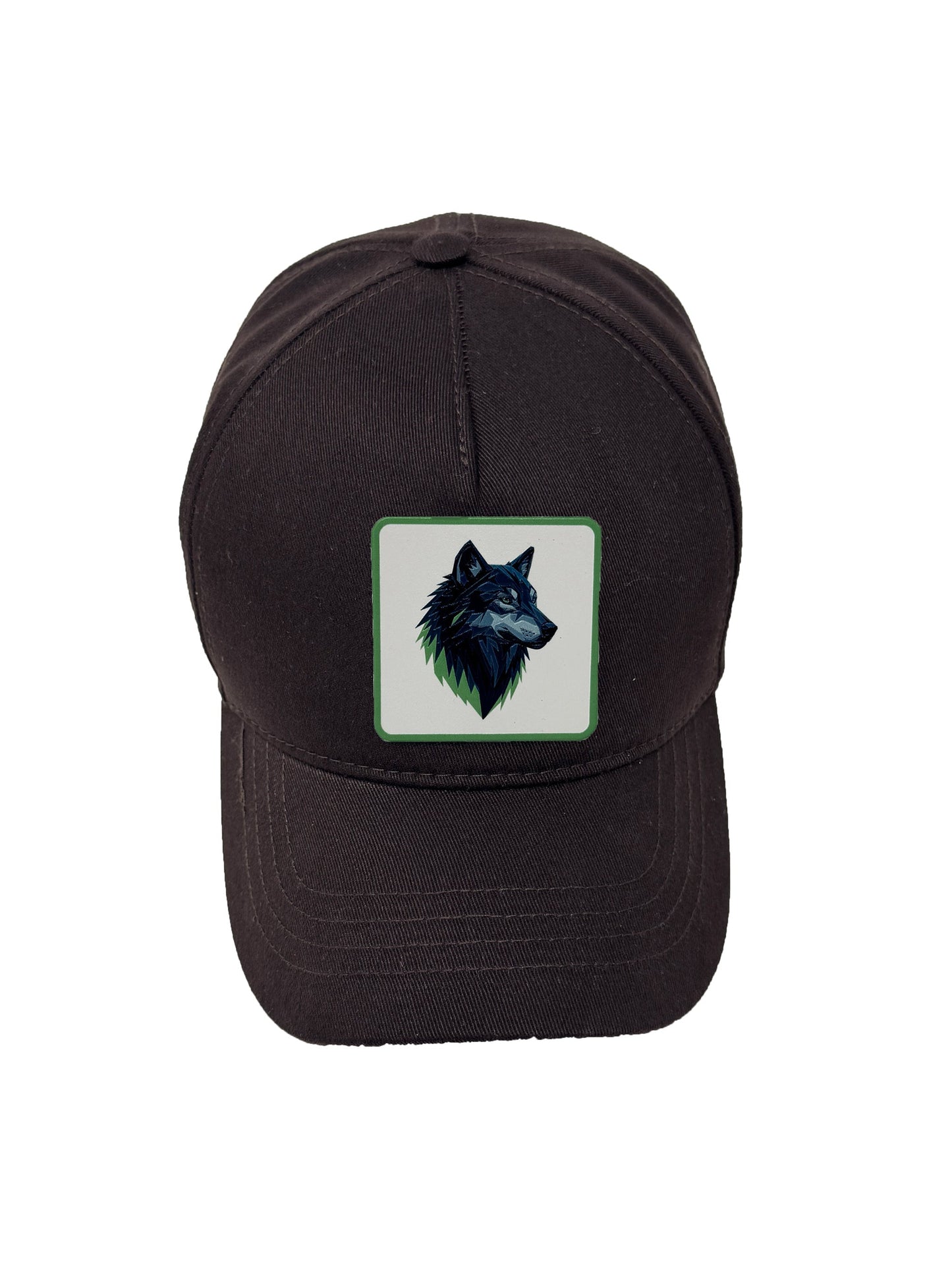 Wolf Instinct | Embossed Removable Patch 5 Panel Baseball Hat – %100 Cotton, Adjustable Strapback, Curved Bill , One Size Fits Most