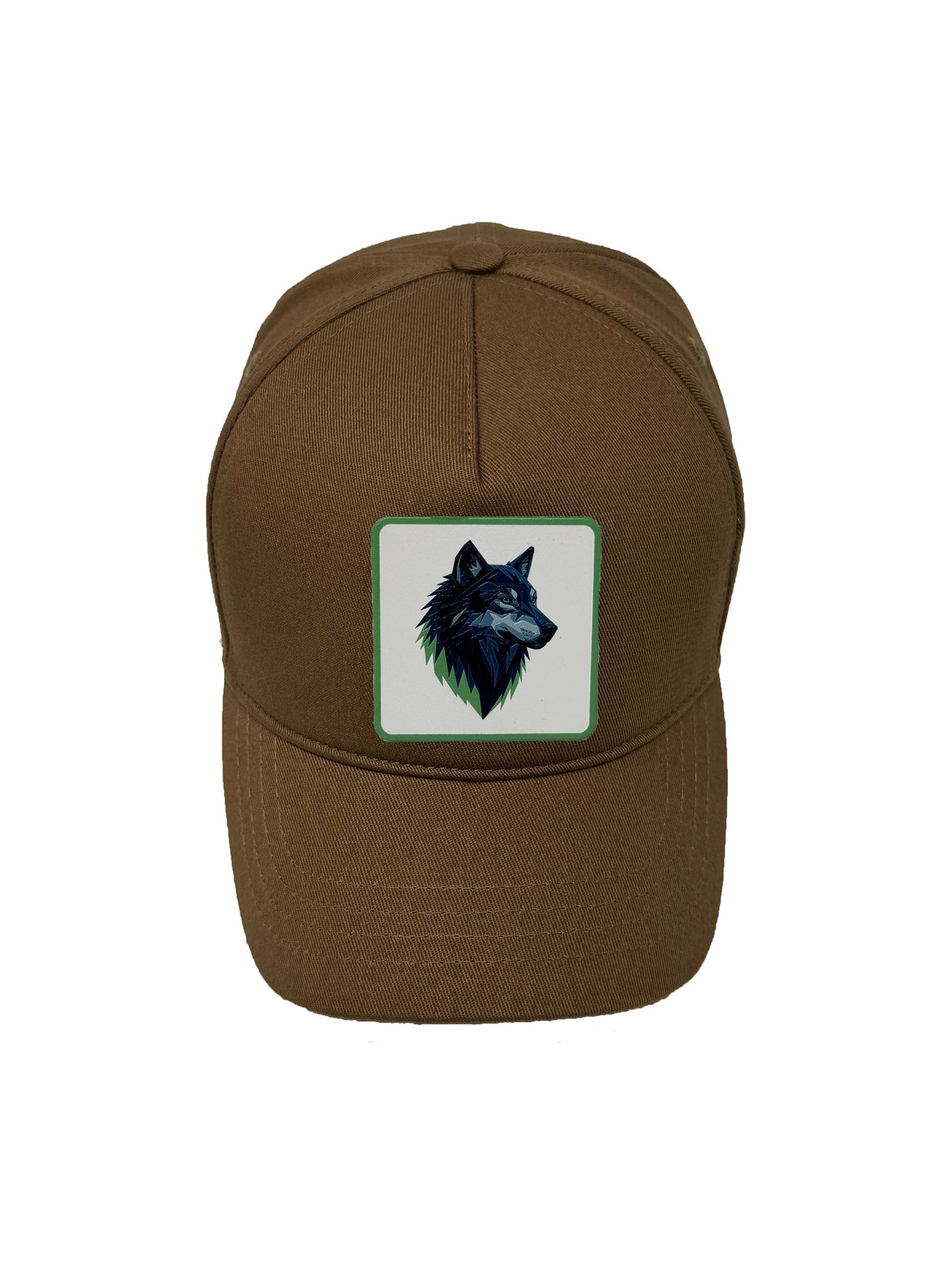Wolf Instinct | Embossed Removable Patch 5 Panel Baseball Hat – %100 Cotton, Adjustable Strapback, Curved Bill , One Size Fits Most