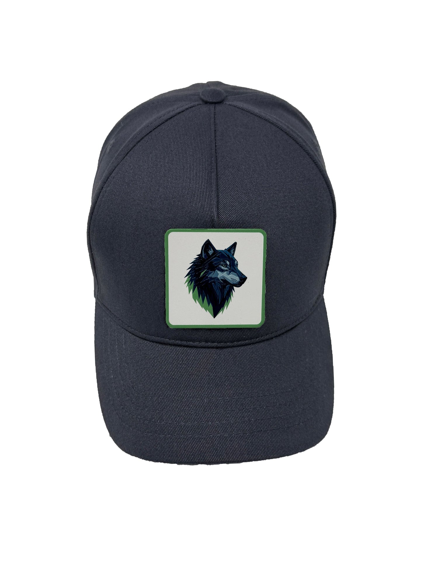 Wolf Instinct | Embossed Removable Patch 5 Panel Baseball Hat – %100 Cotton, Adjustable Strapback, Curved Bill , One Size Fits Most