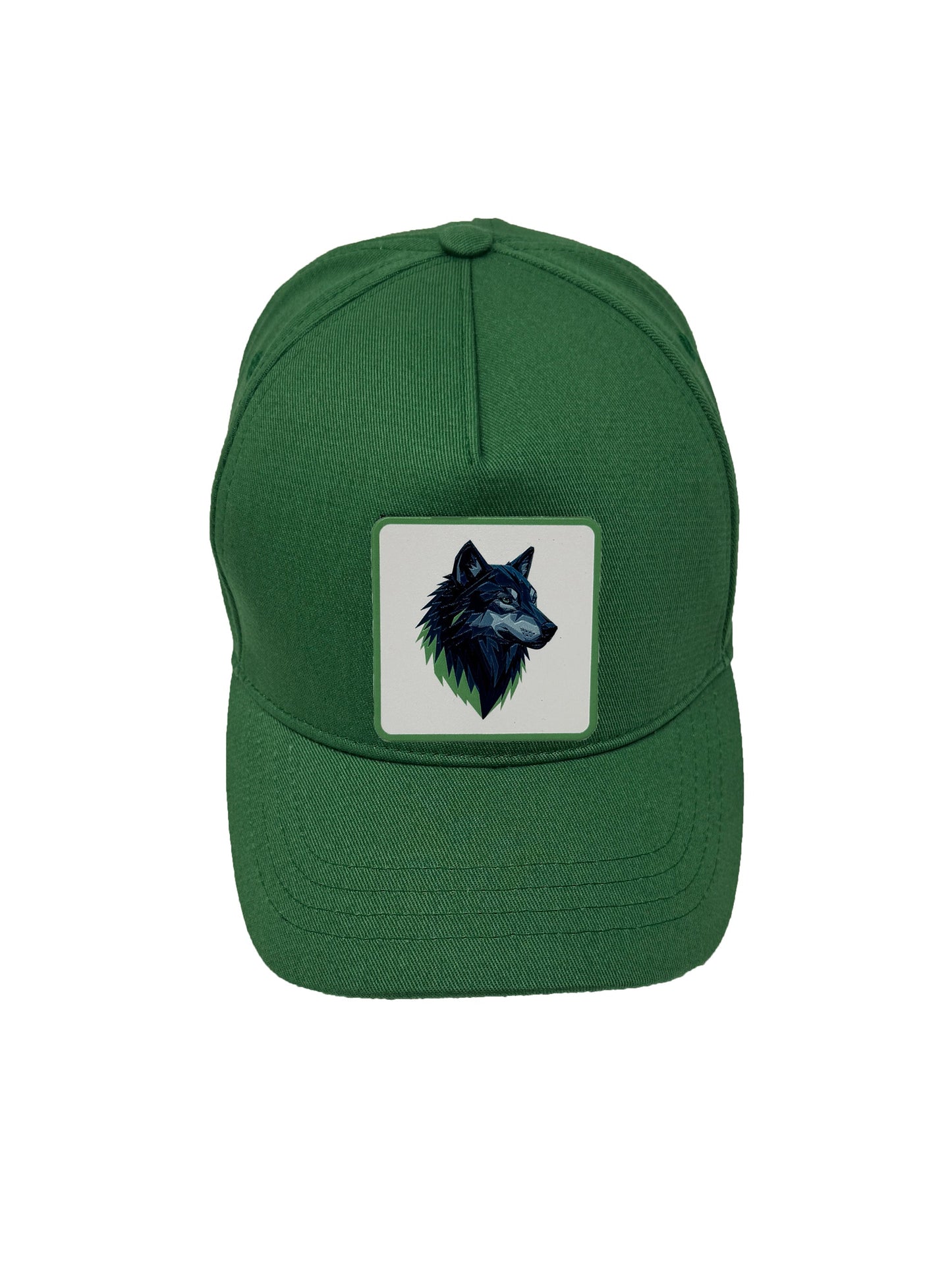 Wolf Instinct | Embossed Removable Patch 5 Panel Baseball Hat – %100 Cotton, Adjustable Strapback, Curved Bill , One Size Fits Most