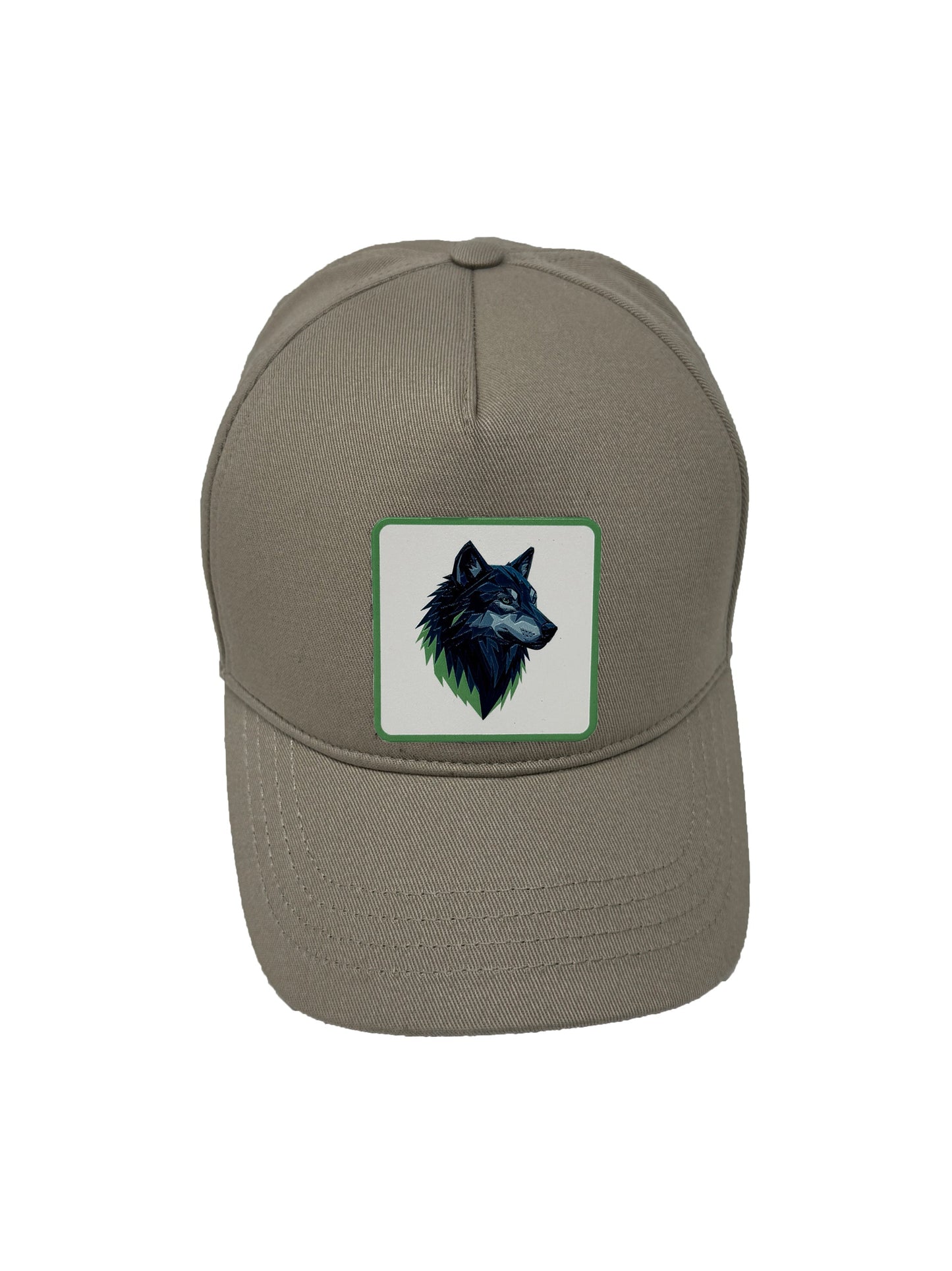 Wolf Instinct | Embossed Removable Patch 5 Panel Baseball Hat – %100 Cotton, Adjustable Strapback, Curved Bill , One Size Fits Most