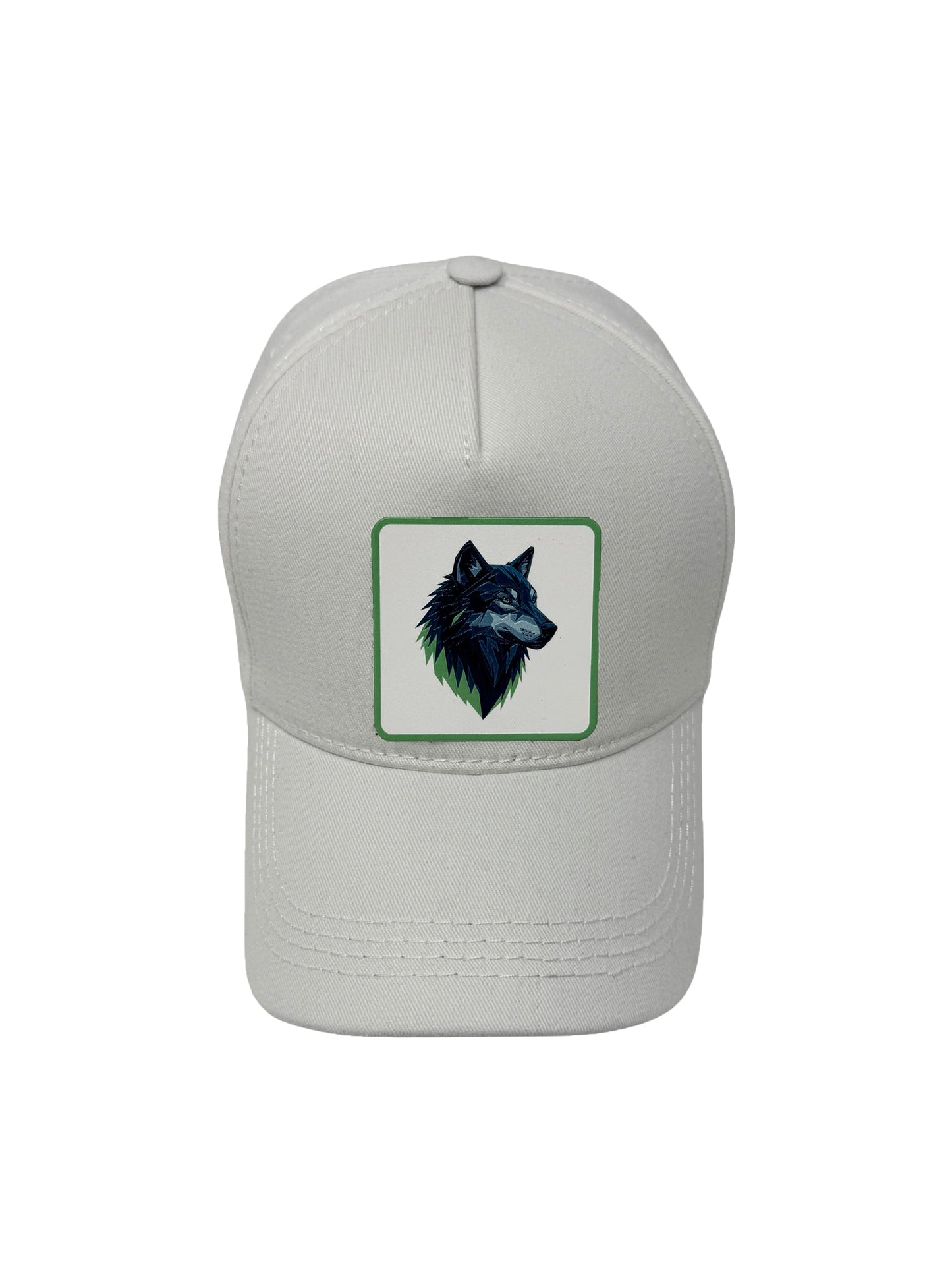 Wolf Instinct | Embossed Removable Patch 5 Panel Baseball Hat – %100 Cotton, Adjustable Strapback, Curved Bill , One Size Fits Most