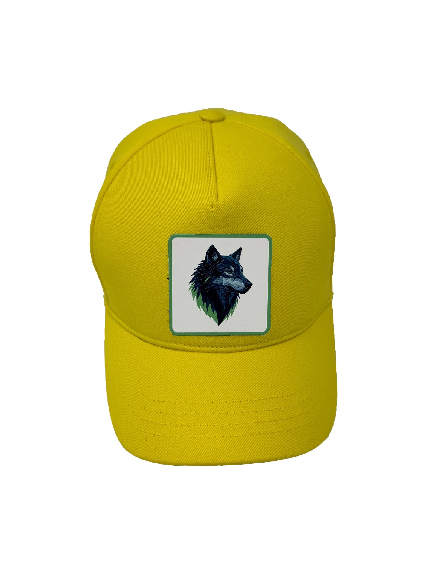 Wolf Instinct | Embossed Removable Patch 5 Panel Baseball Hat – %100 Cotton, Adjustable Strapback, Curved Bill , One Size Fits Most