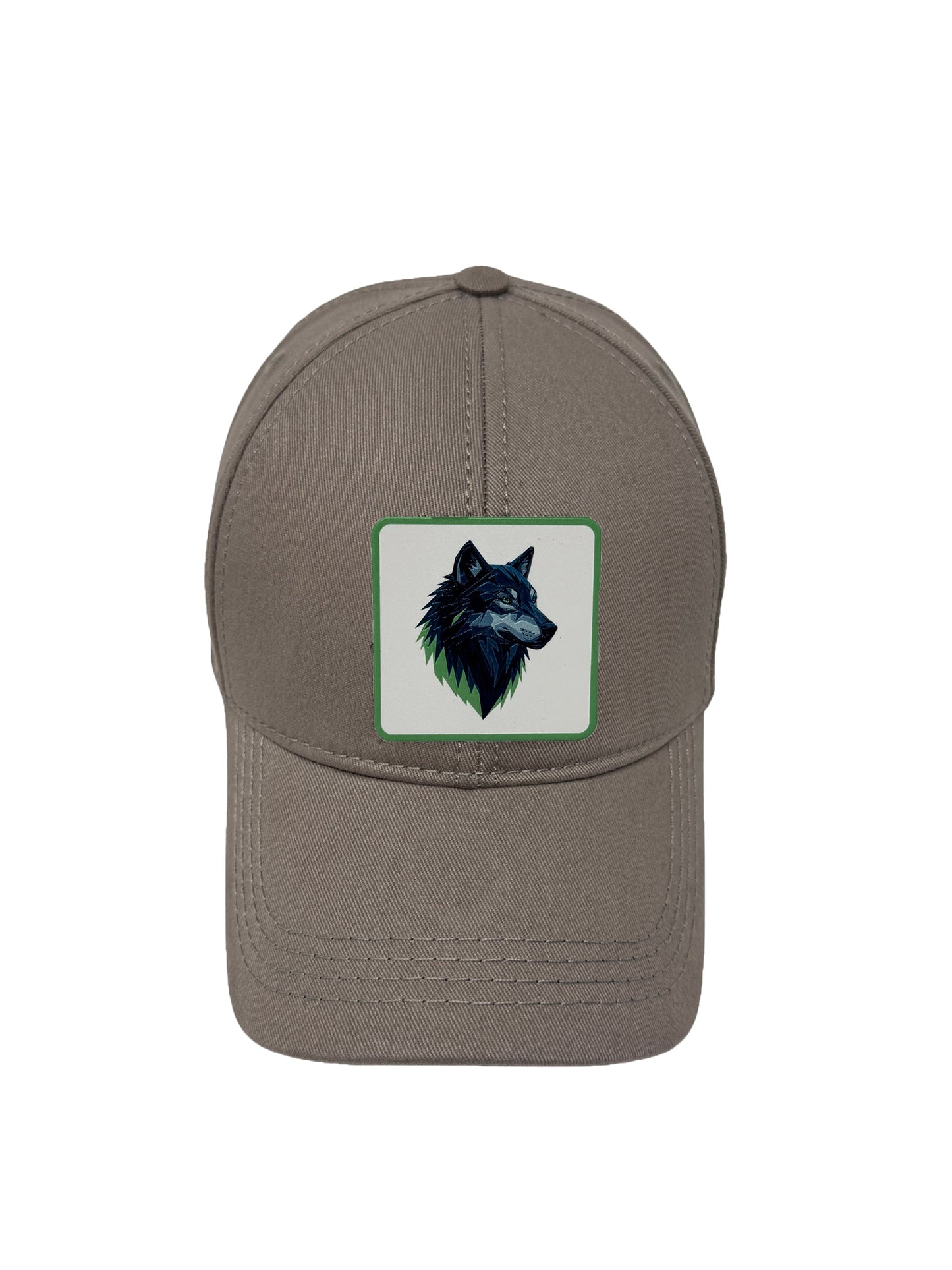 Wolf Instinct | Embossed Removable Patch 6 Panel Baseball Hat – %100 Cotton, Adjustable Strapback, Curved Bill , One Size Fits Most