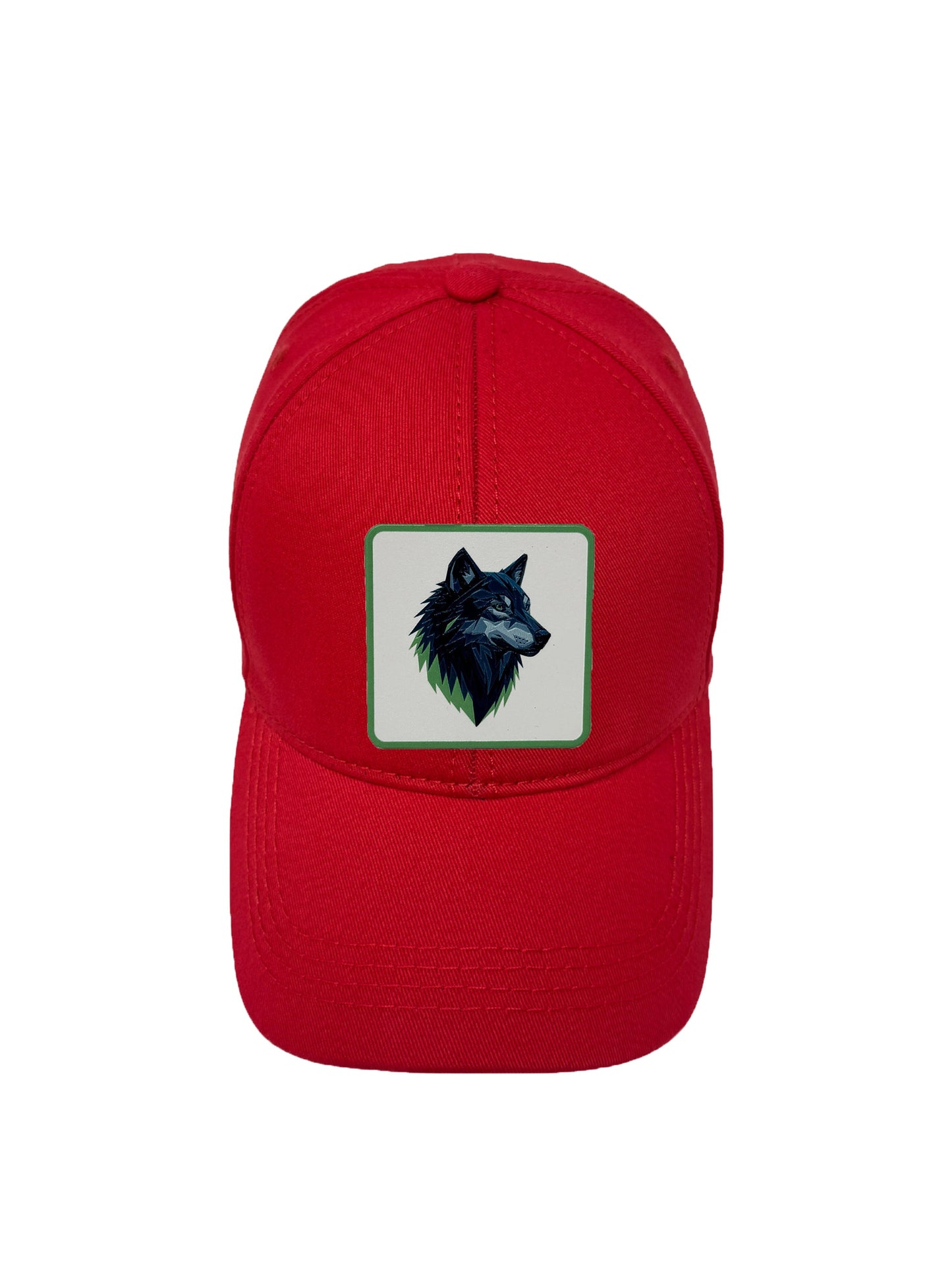 Wolf Instinct | Embossed Removable Patch 6 Panel Baseball Hat – %100 Cotton, Adjustable Strapback, Curved Bill , One Size Fits Most
