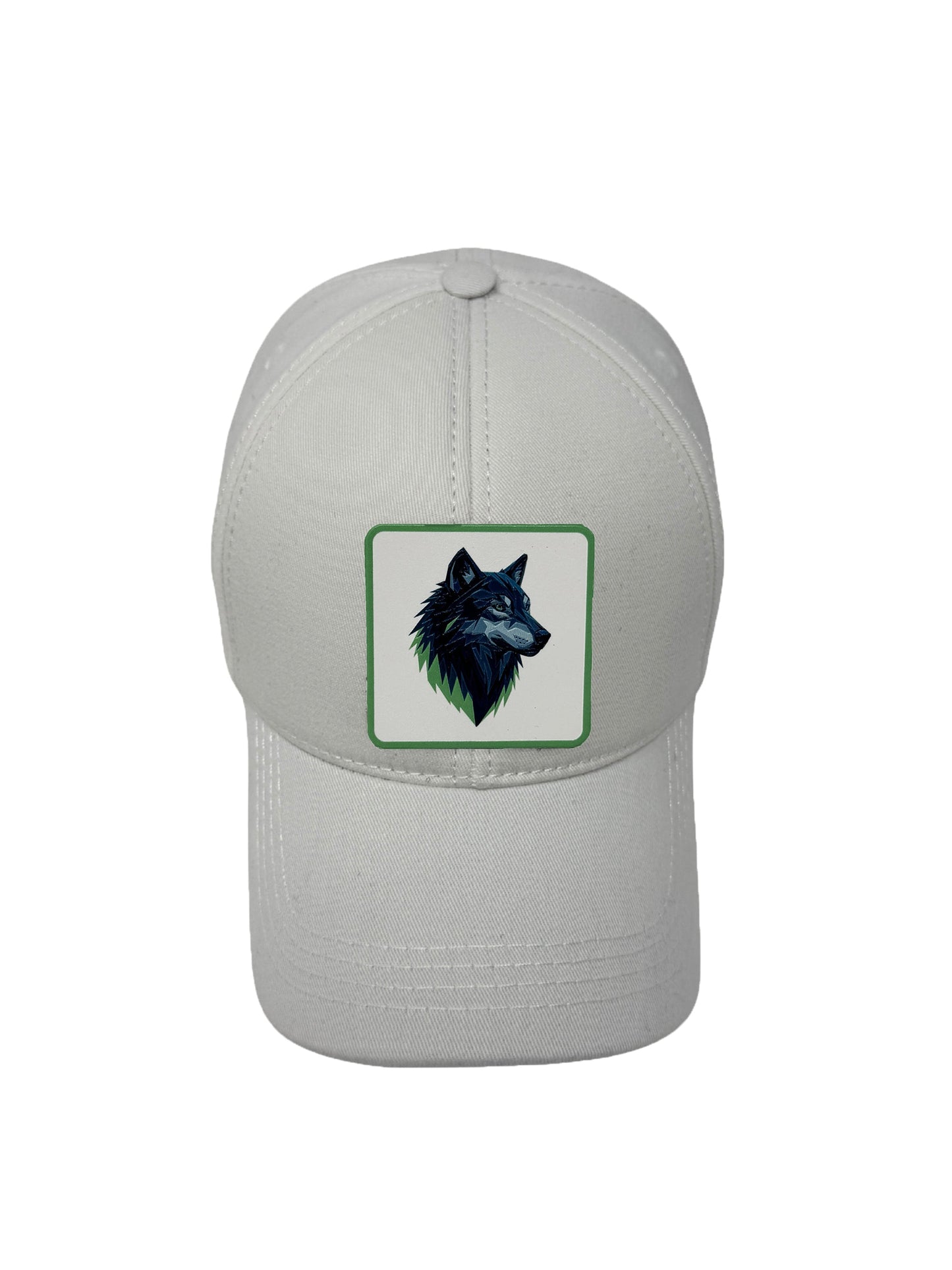 Wolf Instinct | Embossed Removable Patch 6 Panel Baseball Hat – %100 Cotton, Adjustable Strapback, Curved Bill , One Size Fits Most