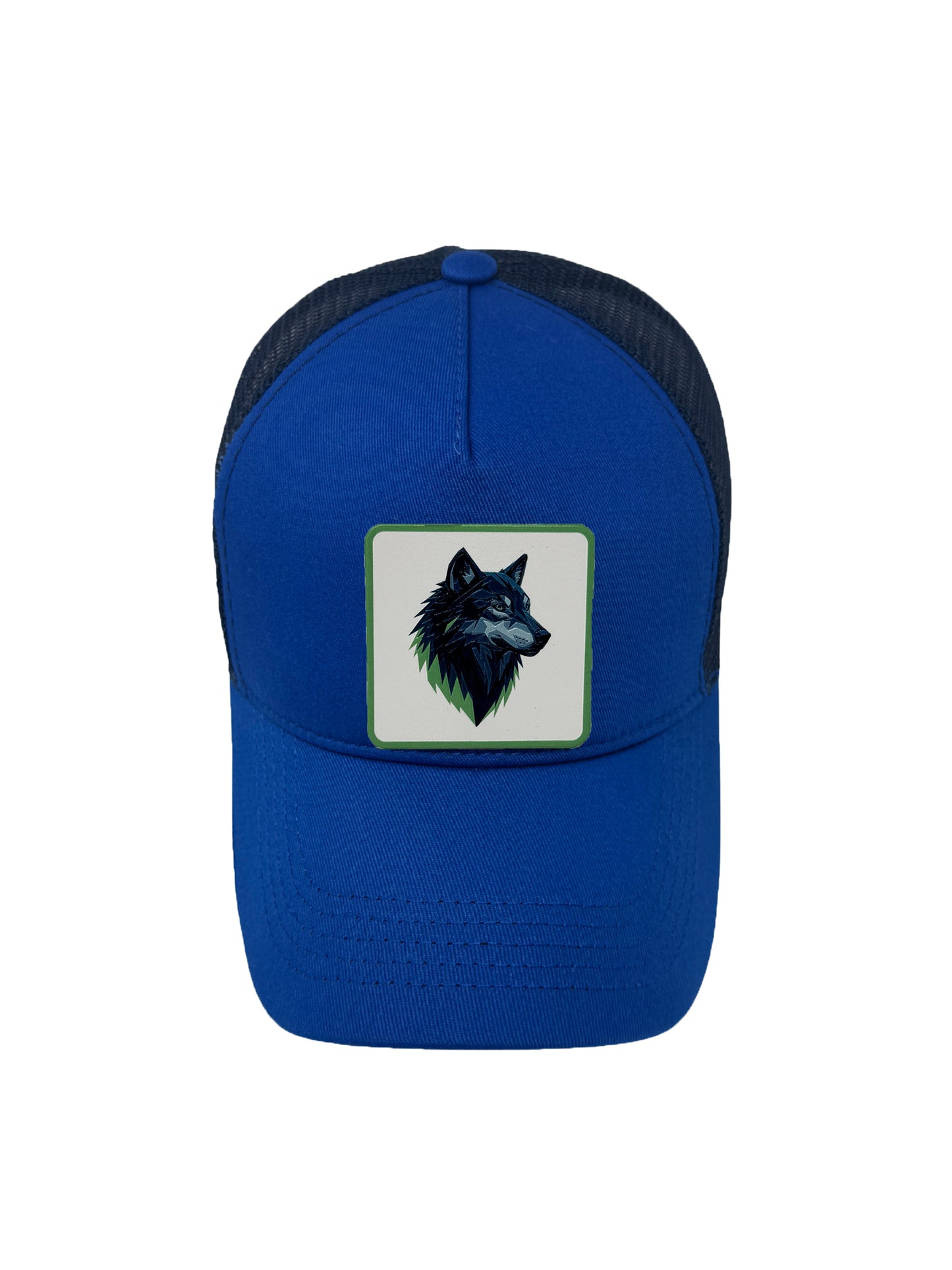 Wolf Instinct | Embossed Removable Patch Trucker Hat – Adjustable Snapback, Breathable Mesh, One Size Fits Most
